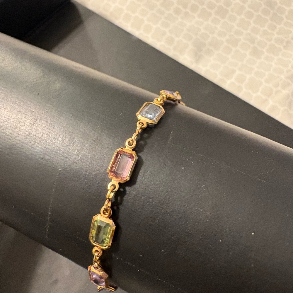 Elegant Gold Filled Multi-Color Anklet